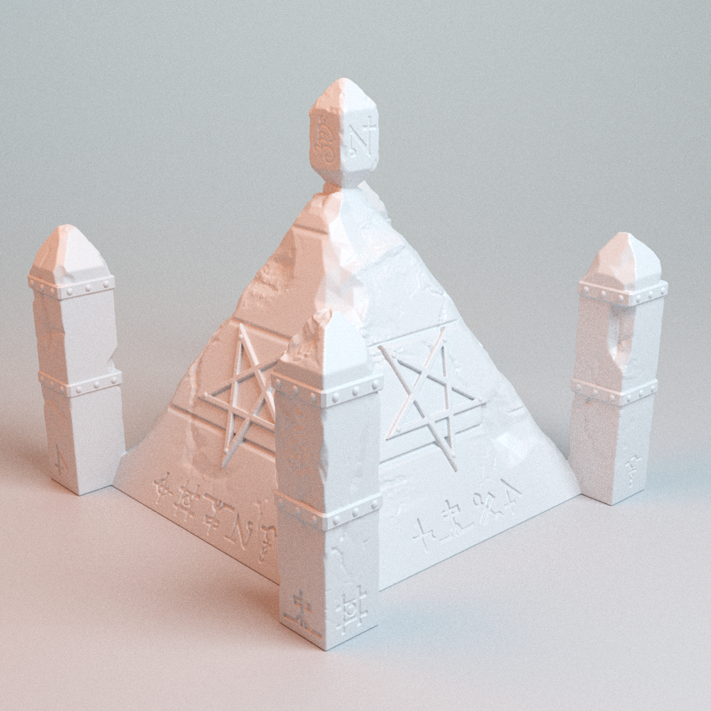Corvus Games Terrain 3D printable Trench Wars Heretic Pyramid for 28mm - 32mm scifi tabletop wargaming