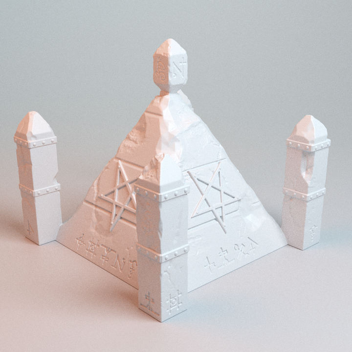 Corvus Games Terrain 3D printable Trench Wars Heretic Pyramid for 28mm - 32mm scifi tabletop wargaming