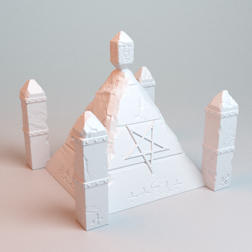 Corvus Games Terrain 3D printable Trench Wars Heretic Pyramid for 28mm - 32mm scifi tabletop wargaming