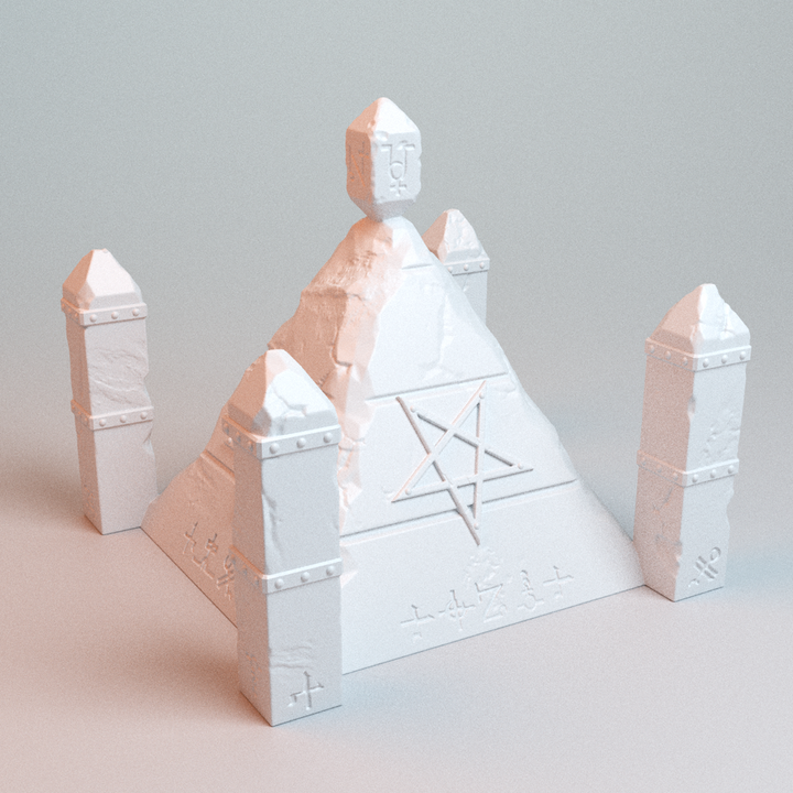 Corvus Games Terrain 3D printable Trench Wars Heretic Pyramid for 28mm - 32mm scifi tabletop wargaming