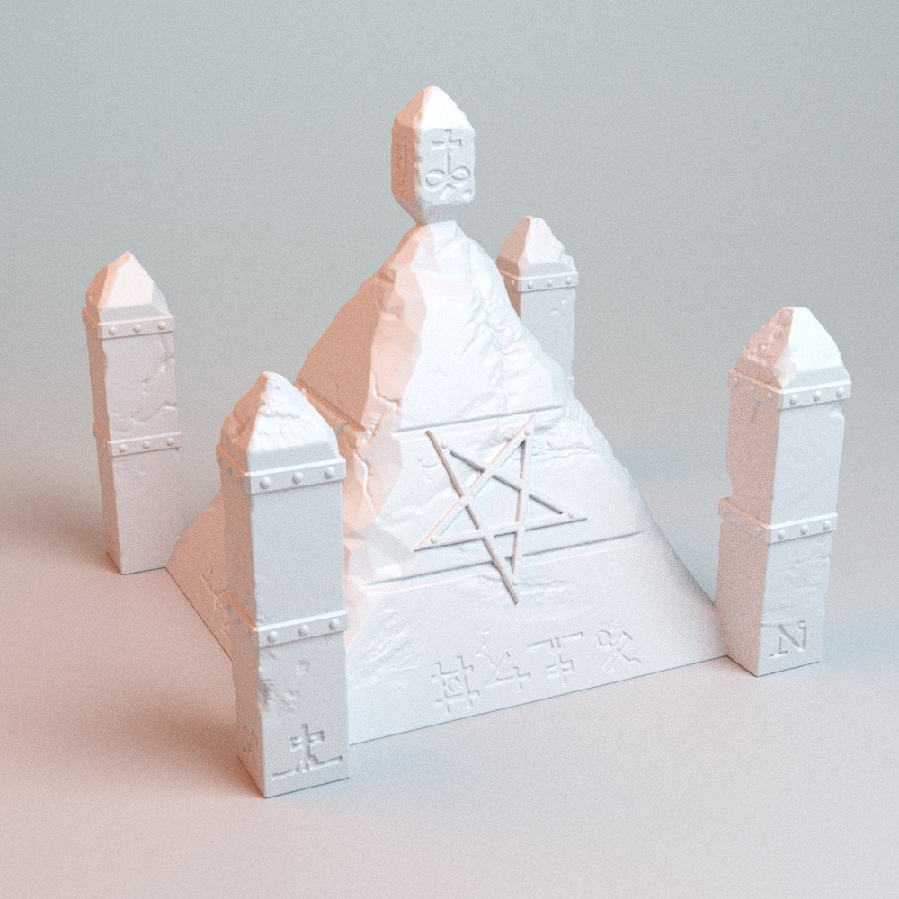 Corvus Games Terrain 3D printable Trench Wars Heretic Pyramid for 28mm - 32mm scifi tabletop wargaming