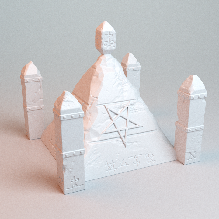 Corvus Games Terrain 3D printable Trench Wars Heretic Pyramid for 28mm - 32mm scifi tabletop wargaming