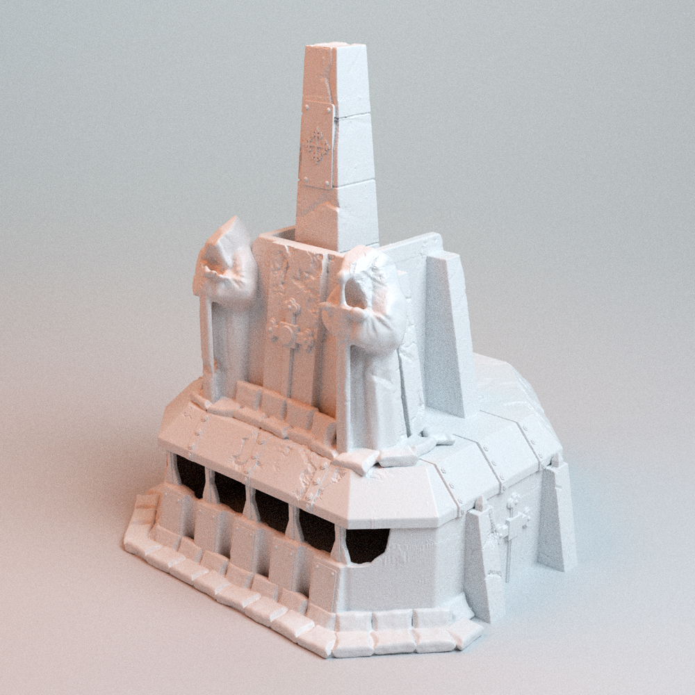 Corvus Games Terrain 3D printable Trench Wars Large Bunker for 28mm - 32mm scifi tabletop wargaming