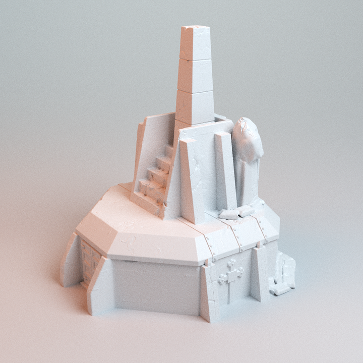 Corvus Games Terrain 3D printable Trench Wars Large Bunker for 28mm - 32mm scifi tabletop wargaming
