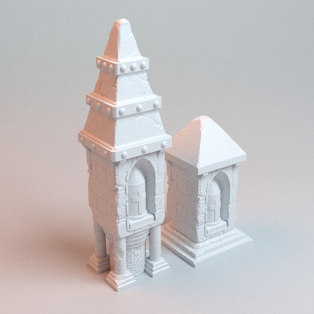 Corvus Games Terrain 3D printable Trench Wars Large Pilgrims Shrine for 28mm - 32mm scifi tabletop wargaming