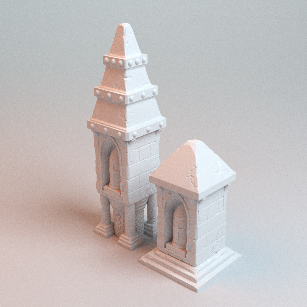 Corvus Games Terrain 3D printable Trench Wars Large Pilgrims Shrine for 28mm - 32mm scifi tabletop wargaming