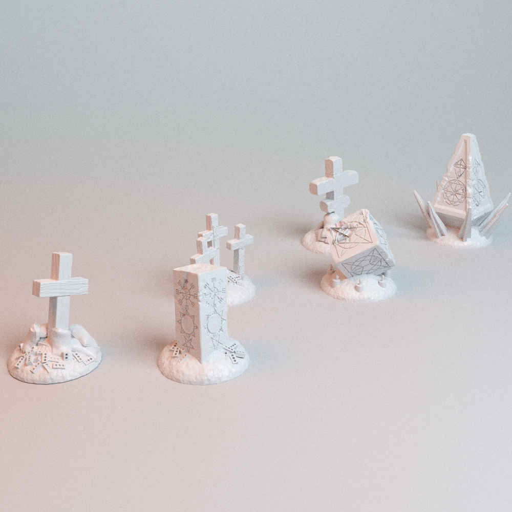 Corvus Games Terrain 3D printable Trench Wars Objective Markers for 28mm - 32mm scifi tabletop wargaming