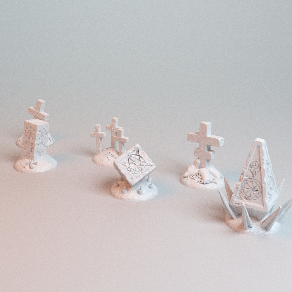 Corvus Games Terrain 3D printable Trench Wars Objective Markers for 28mm - 32mm scifi tabletop wargaming