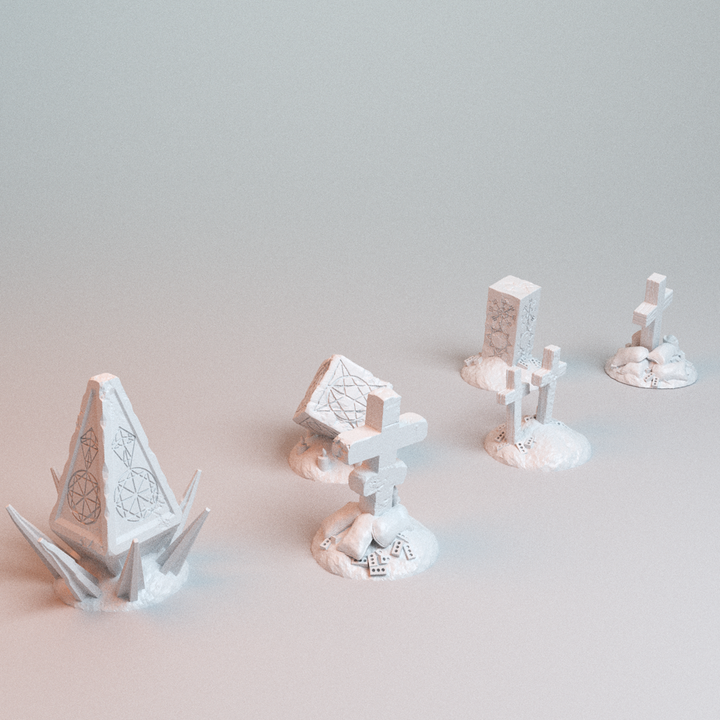 Corvus Games Terrain 3D printable Trench Wars Objective Markers for 28mm - 32mm scifi tabletop wargaming