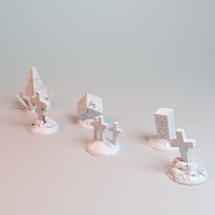 Corvus Games Terrain 3D printable Trench Wars Objective Markers for 28mm - 32mm scifi tabletop wargaming
