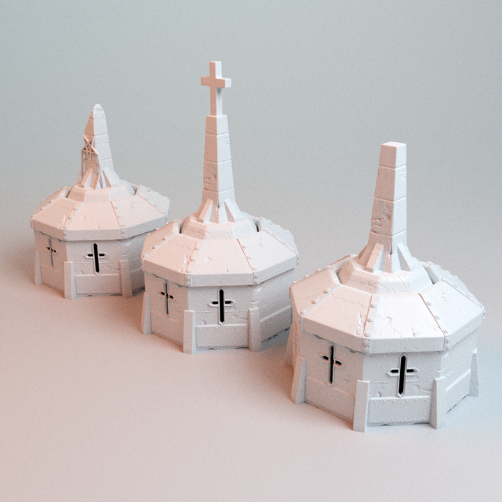 Corvus Games Terrain 3D printable Trench Wars Pillbox for 28mm - 32mm scifi tabletop wargaming