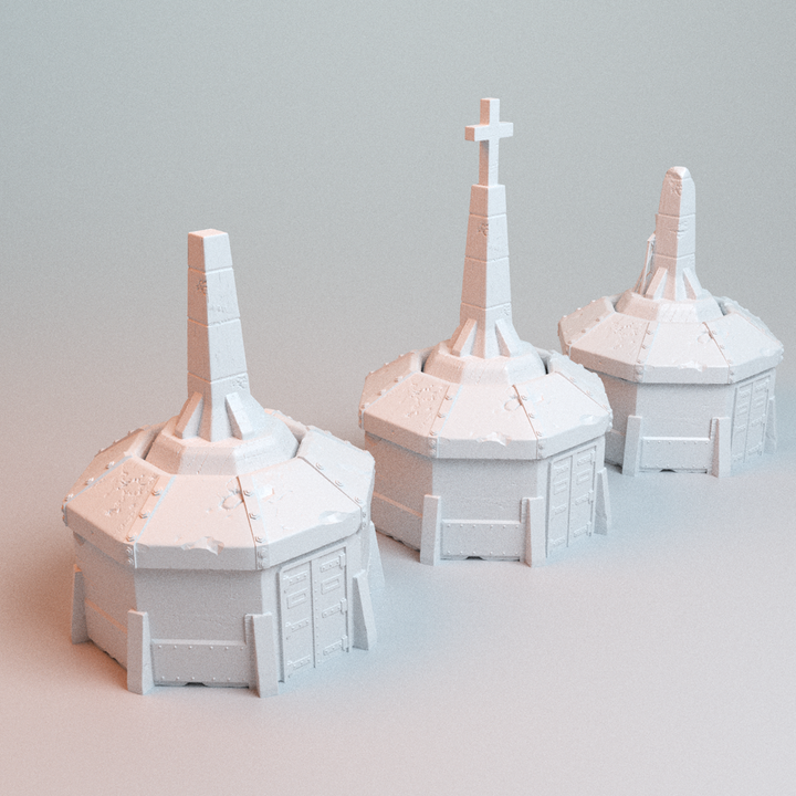 Corvus Games Terrain 3D printable Trench Wars Pillbox for 28mm - 32mm scifi tabletop wargaming