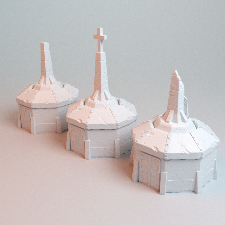 Corvus Games Terrain 3D printable Trench Wars Pillbox for 28mm - 32mm scifi tabletop wargaming