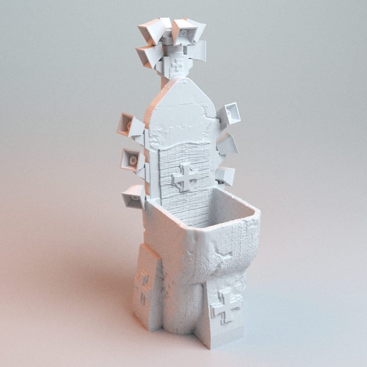 Corvus Games Terrain 3D printable Trench Wars Speaker Pulpit for 28mm - 32mm scifi tabletop wargaming