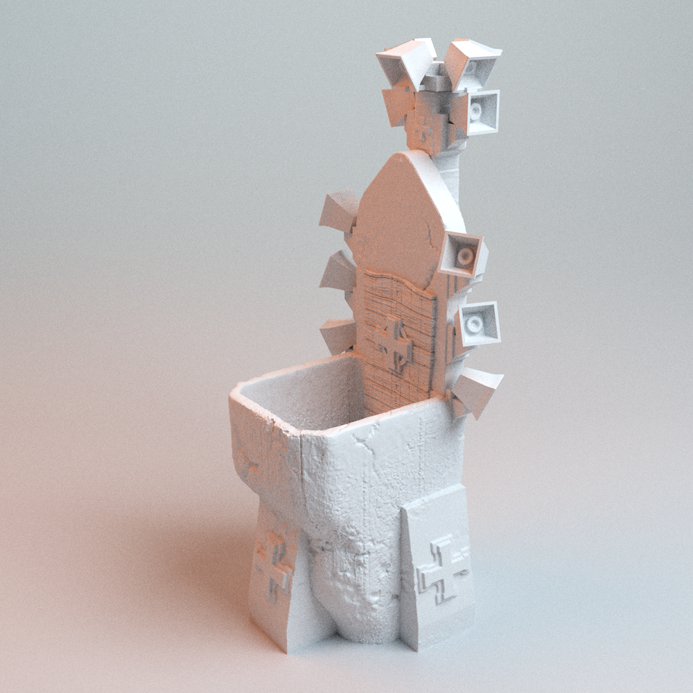 Corvus Games Terrain 3D printable Trench Wars Speaker Pulpit for 28mm - 32mm scifi tabletop wargaming
