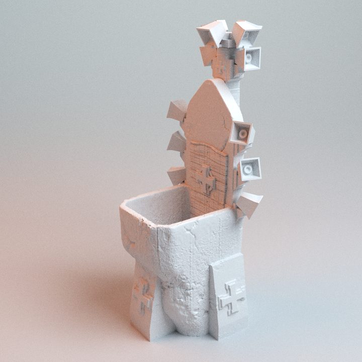 Corvus Games Terrain 3D printable Trench Wars Speaker Pulpit for 28mm - 32mm scifi tabletop wargaming