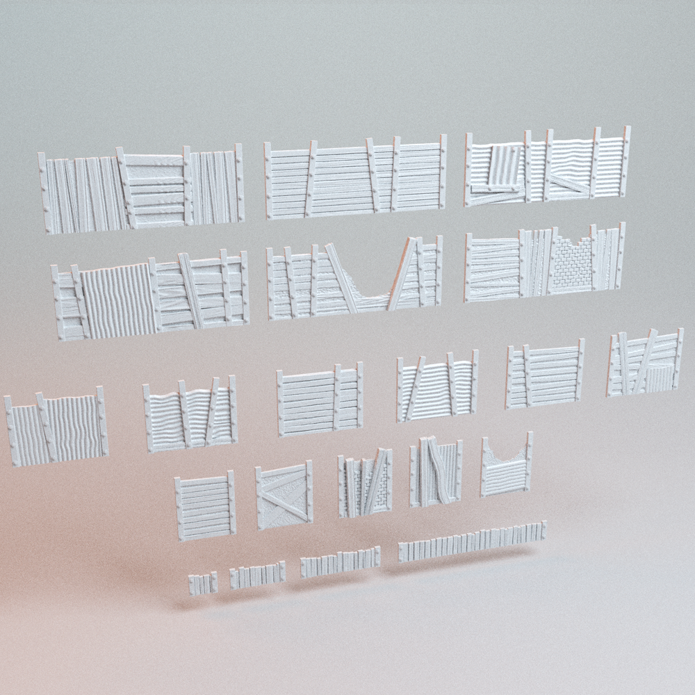 Corvus Games Terrain 3D printable Trench Wars Trenchsides for 28mm - 32mm scifi tabletop wargaming