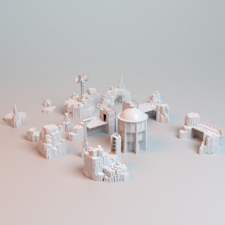 Corvus Games Terrain 3D printable Turkana Plains Bundle for 32mm - 40mm super heroic scifi tabletop wargaming