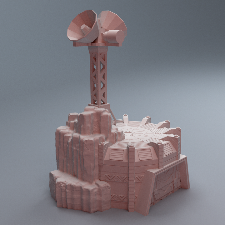 Corvus Games Terrain 3D printable Turkana Plains Bunker for 32mm - 40mm super heroic scifi tabletop wargaming