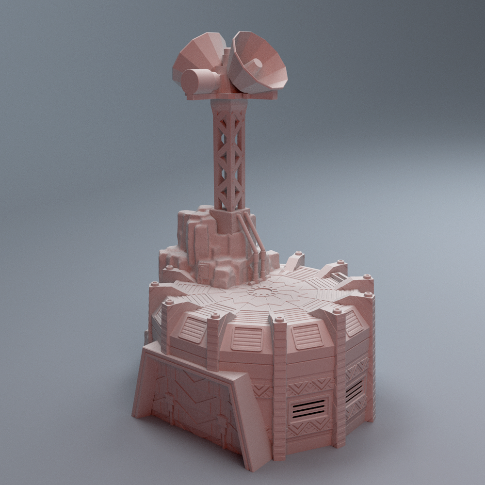 Corvus Games Terrain 3D printable Turkana Plains Bunker for 32mm - 40mm super heroic scifi tabletop wargaming