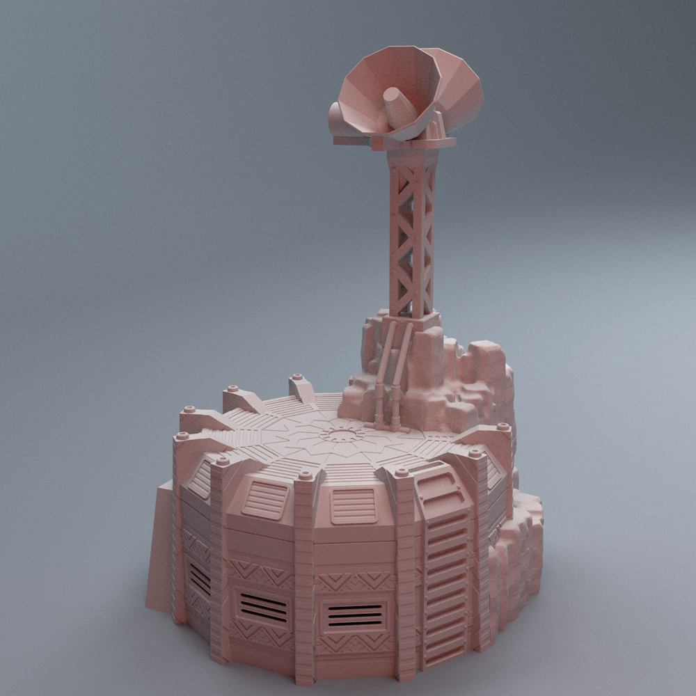 Corvus Games Terrain 3D printable Turkana Plains Bunker for 32mm - 40mm super heroic scifi tabletop wargaming