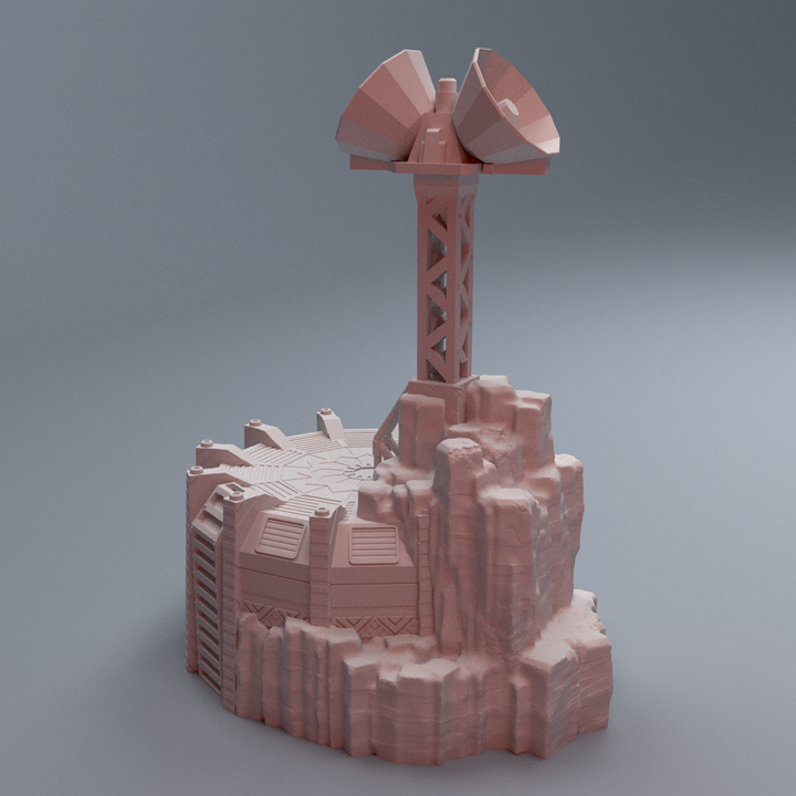 Corvus Games Terrain 3D printable Turkana Plains Bunker for 32mm - 40mm super heroic scifi tabletop wargaming