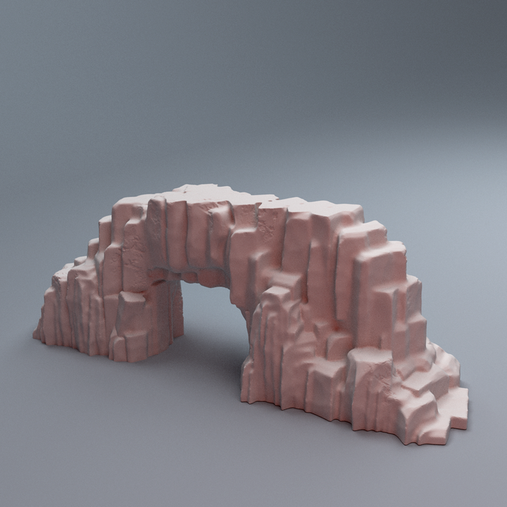 Corvus Games Terrain 3D printable Turkana Plains Rock Bridge for 32mm - 40mm super heroic scifi tabletop wargaming