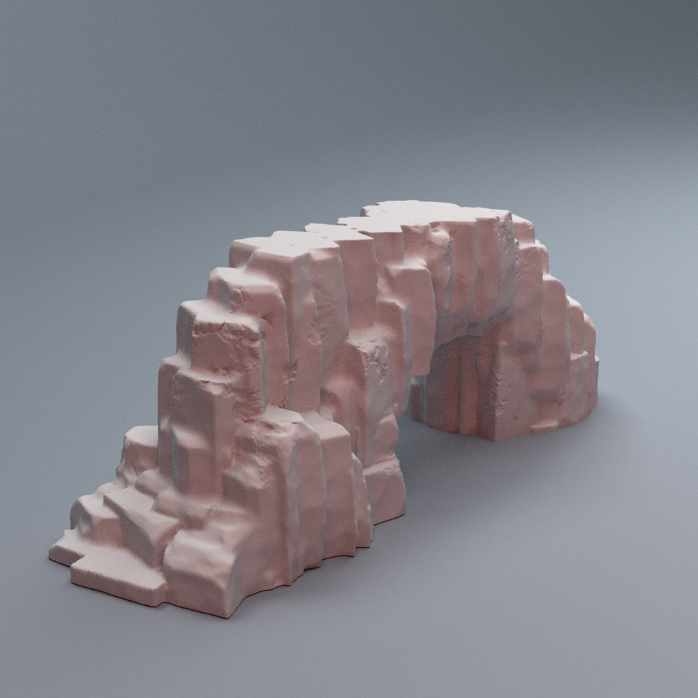 Corvus Games Terrain 3D printable Turkana Plains Rock Bridge for 32mm - 40mm super heroic scifi tabletop wargaming