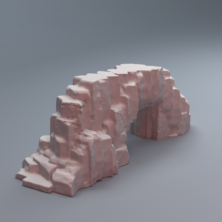 Corvus Games Terrain 3D printable Turkana Plains Rock Bridge for 32mm - 40mm super heroic scifi tabletop wargaming