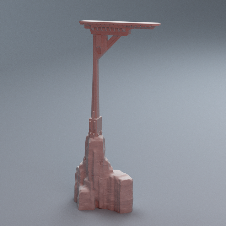Corvus Games Terrain 3D printable Turkana Plains Sensor Tower for 32mm - 40mm super heroic scifi tabletop wargaming
