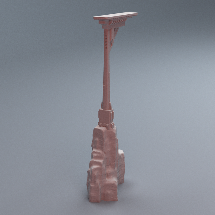 Corvus Games Terrain 3D printable Turkana Plains Sensor Tower for 32mm - 40mm super heroic scifi tabletop wargaming