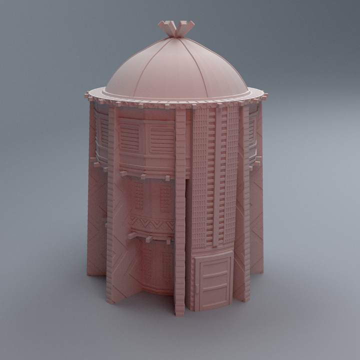 Corvus Games Terrain 3D printable Turkana Plains Tower for 32mm - 40mm heroic and scifi tabletop wargaming