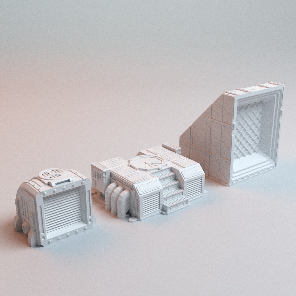 Corvus Games Terrain 3D printable UnderNidus Large Vents for 28mm - 32mm grimdark scifi tabletop wargaming