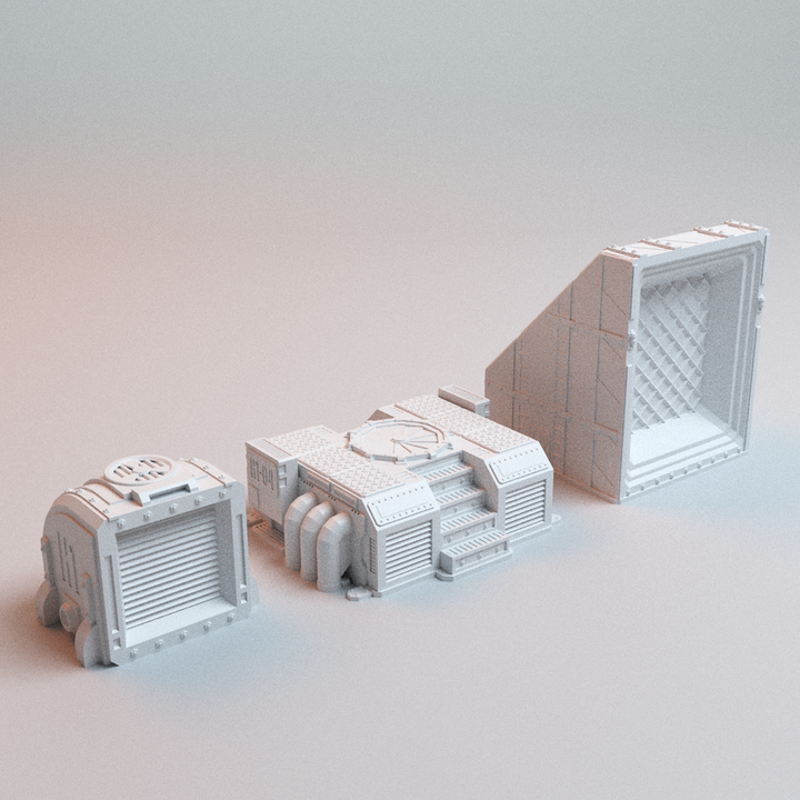 Corvus Games Terrain 3D printable UnderNidus Large Vents for 28mm - 32mm grimdark scifi tabletop wargaming