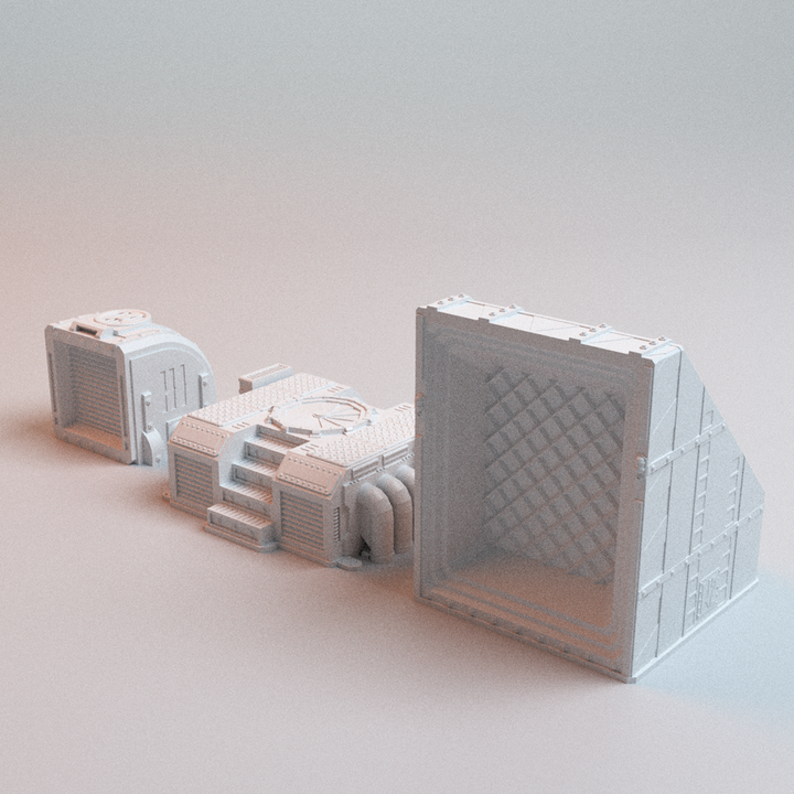 Corvus Games Terrain 3D printable UnderNidus Large Vents for 28mm - 32mm grimdark scifi tabletop wargaming