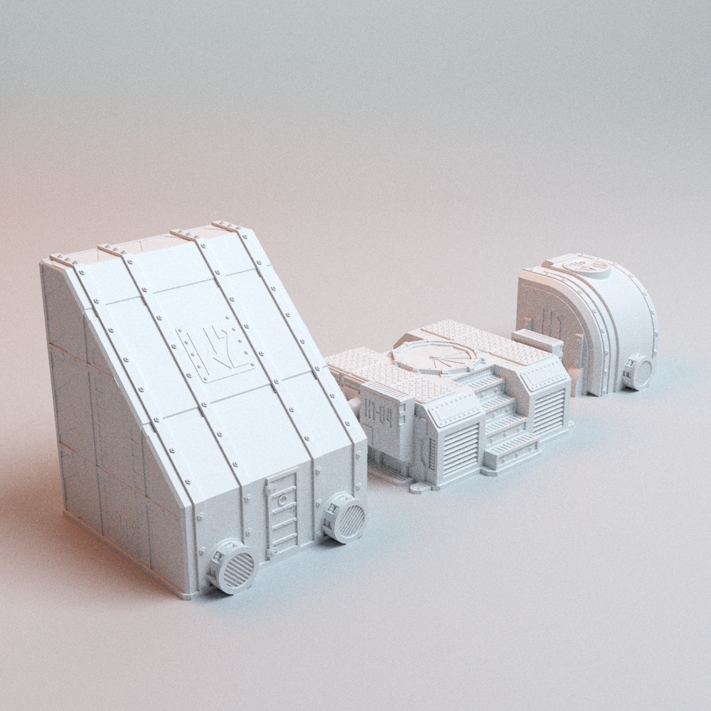 Corvus Games Terrain 3D printable UnderNidus Large Vents for 28mm - 32mm grimdark scifi tabletop wargaming