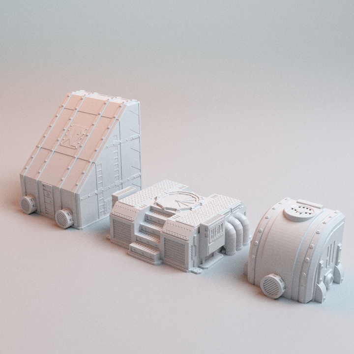 Corvus Games Terrain 3D printable UnderNidus Large Vents for 28mm - 32mm grimdark scifi tabletop wargaming
