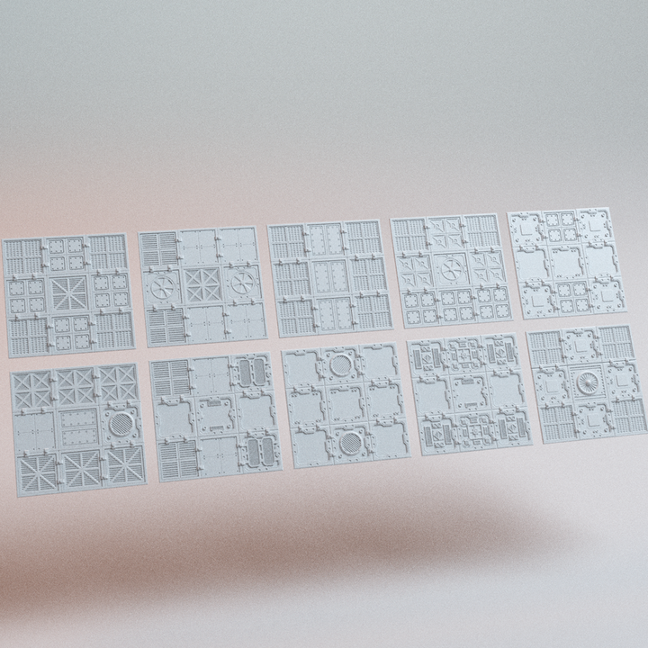 Corvus Games Terrain 3D printable UnderNidus Mortis Floors for 28mm - 32mm grimdark scifi tabletop wargaming