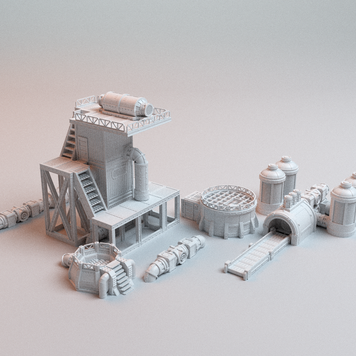 Corvus Games Terrain 3D printable UnderNidus Renderworks for 28mm - 32mm grimdark scifi tabletop wargaming