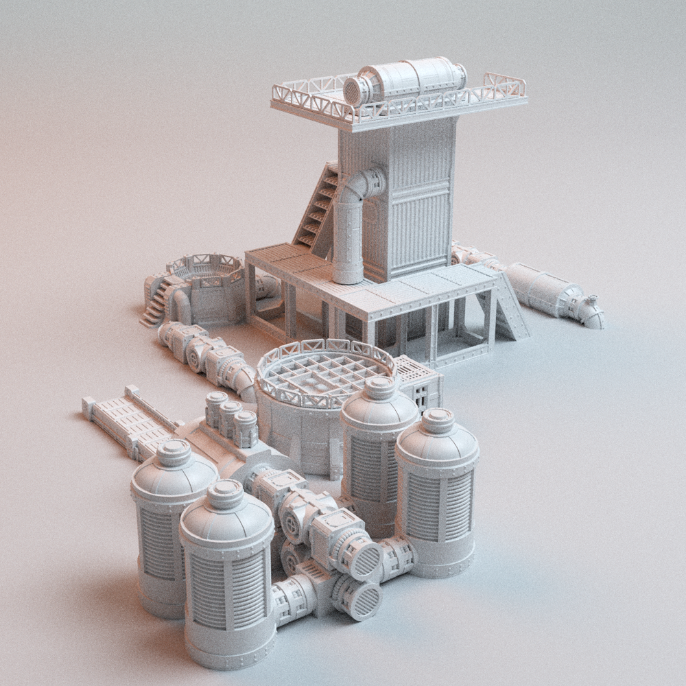 Corvus Games Terrain 3D printable UnderNidus Renderworks for 28mm - 32mm grimdark scifi tabletop wargaming