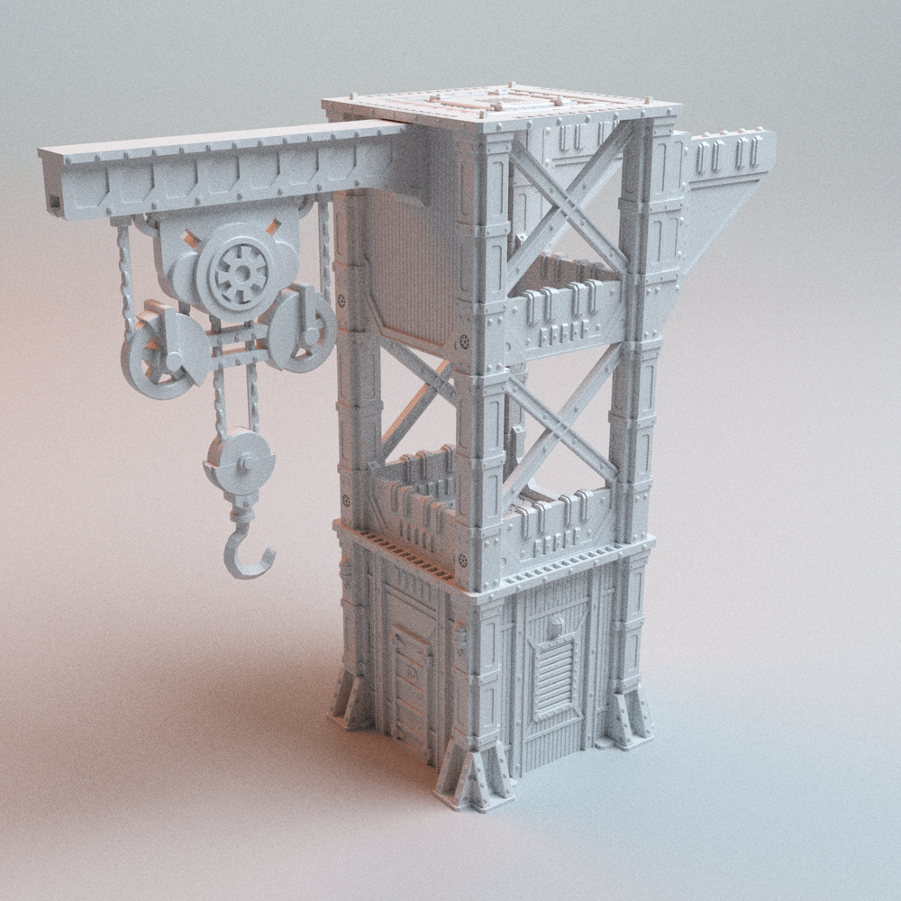 Corvus Games Terrain 3D printable UnderNidus Trainyard for 28mm - 32mm grimdark scifi tabletop wargaming