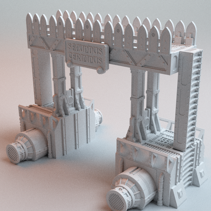 Corvus Games Terrain 3D printable UnderNidus Trainyard for 28mm - 32mm grimdark scifi tabletop wargaming
