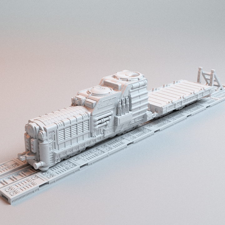 Corvus Games Terrain 3D printable UnderNidus Trainyard for 28mm - 32mm grimdark scifi tabletop wargaming