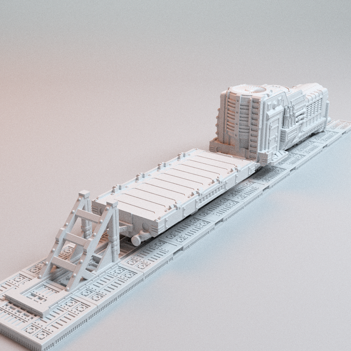 Corvus Games Terrain 3D printable UnderNidus Trainyard for 28mm - 32mm grimdark scifi tabletop wargaming