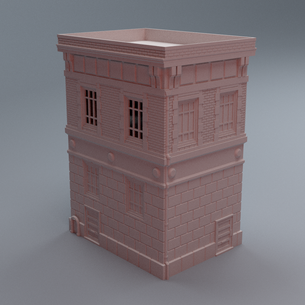 Corvus Games Terrain 3D printable Urban Firehouse Building for 28mm - 40mm modern and heroic tabletop wargaming