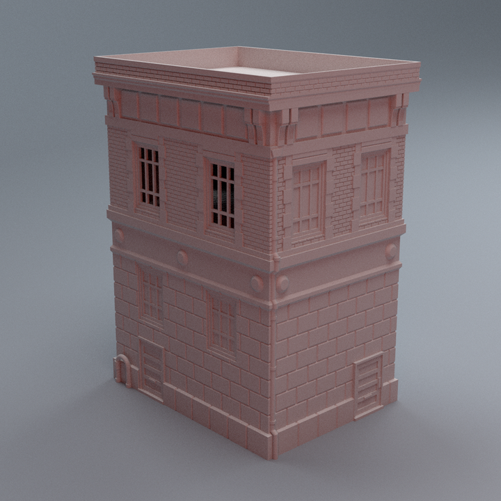 Corvus Games Terrain 3D printable Urban Firehouse Building for 28mm - 40mm modern and heroic tabletop wargaming