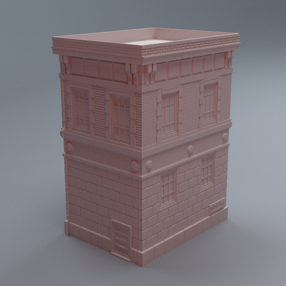 Corvus Games Terrain 3D printable Urban Firehouse Building for 28mm - 40mm modern and heroic tabletop wargaming