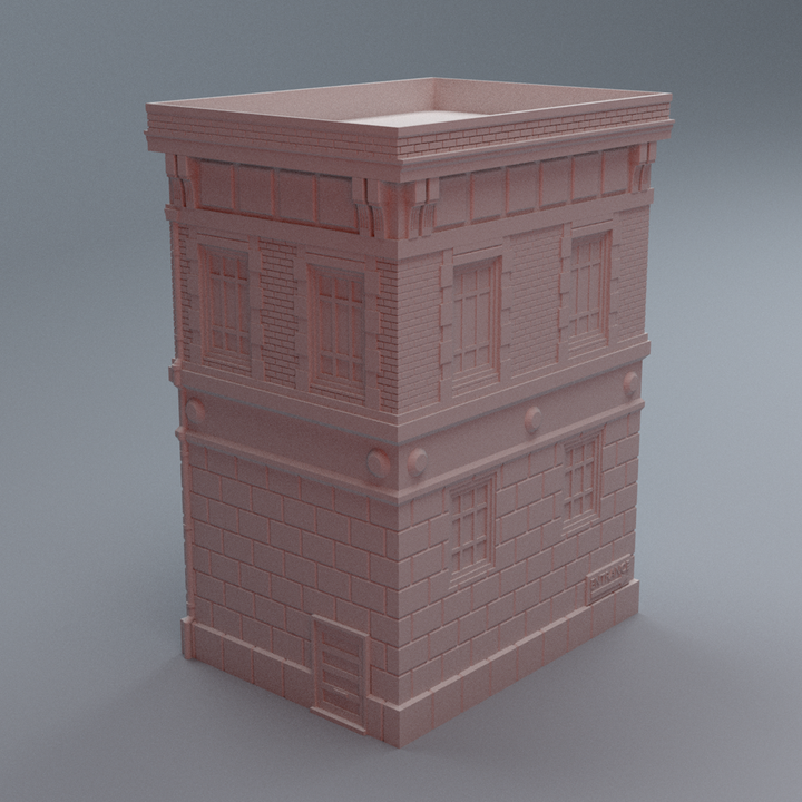 Corvus Games Terrain 3D printable Urban Firehouse Building for 28mm - 40mm modern and heroic tabletop wargaming