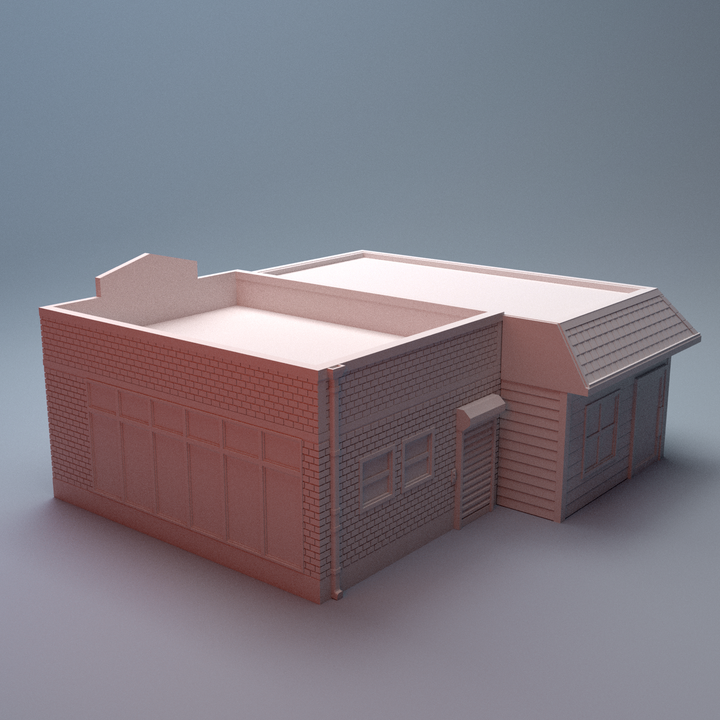 Corvus Games Terrain 3D printable Urban Monsieur Boeuf Restaurant Building for 28mm - 40mm urban tabletop wargaming