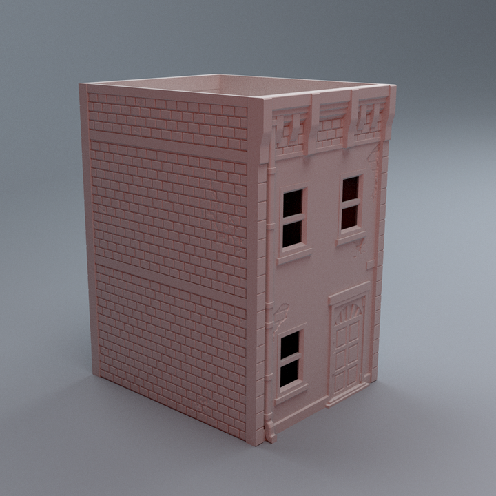 Corvus Games Terrain 3D printable Urban Two Floor House A for 28mm - 40mm modern and heroic tabletop wargaming